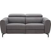 Lorenzo Power Motion Loveseat in Grey Fabric